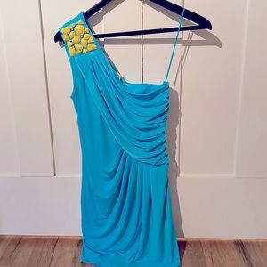 Electric Blue 1 arm party dress